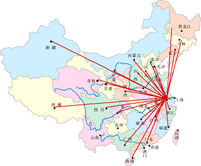 銷售網(wǎng)絡(luò)分布圖